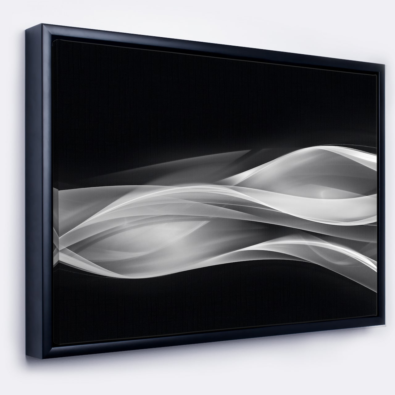 Designart - Glittering Silver Pattern - Abstract Framed Canvas art print